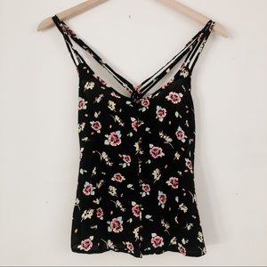 Button down Floral tank